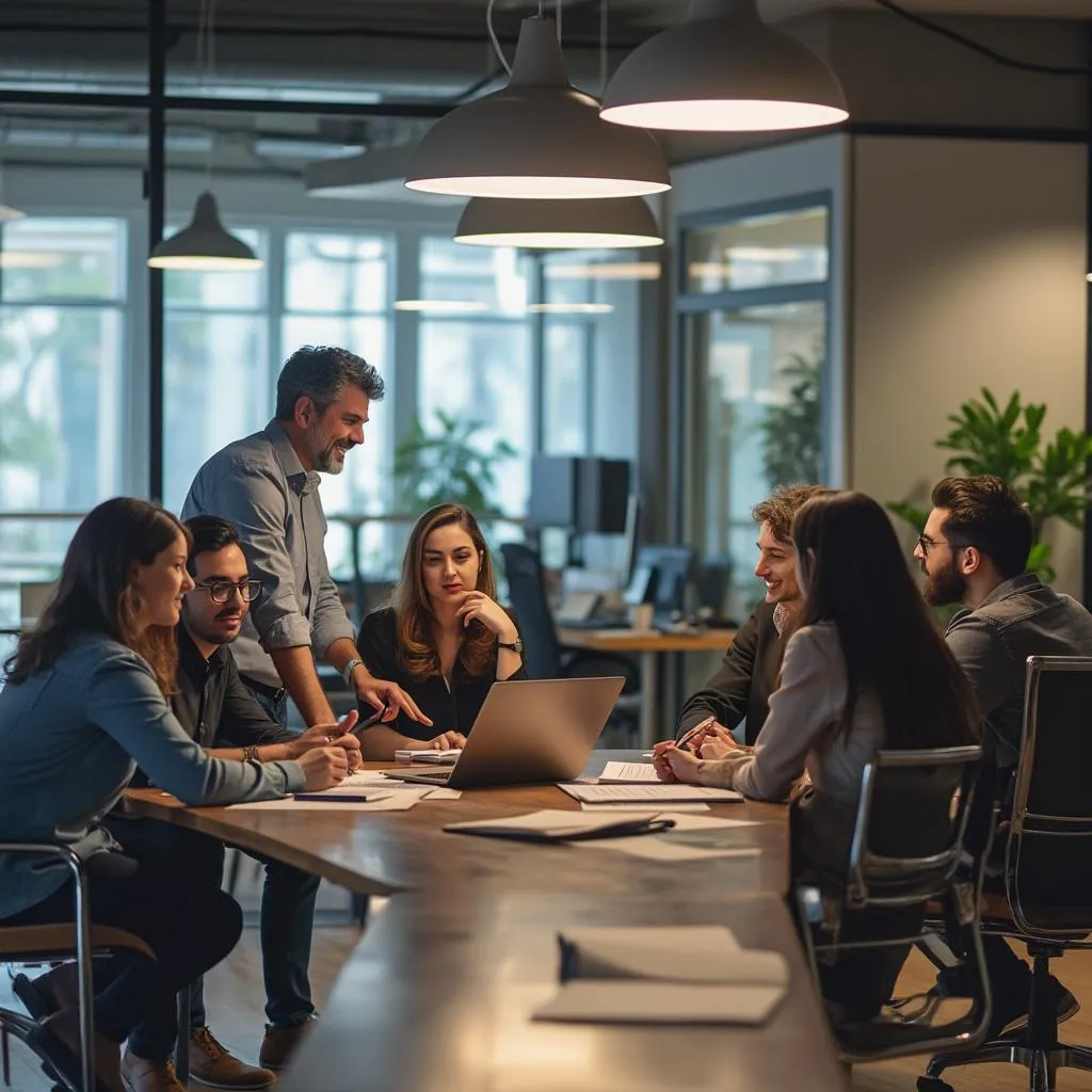 Equipo de FinanArg en una reunión de trabajo
